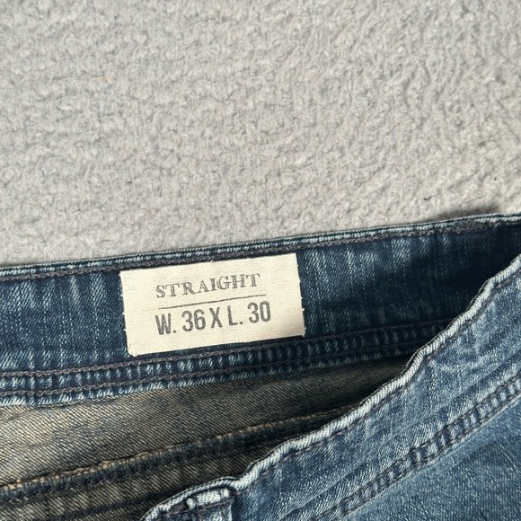 TK Axel Jeans Mens 36x30 (Fits 36x29) Straight Leg Denim Dark Wash Casual Blue - Picture 3 of 10